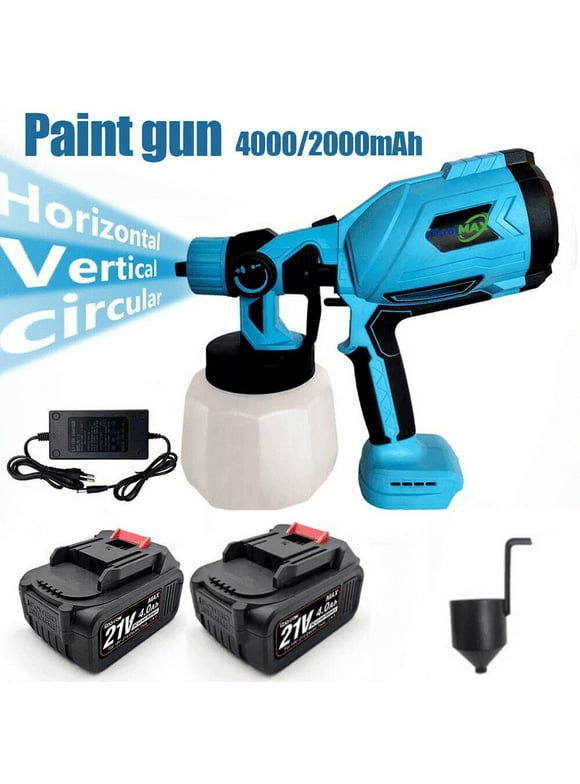 1000ml High-pressure Cordless Paint Sprayer 800W High Power HVLP Spraying Machine Painting Tools with 2 Batteries