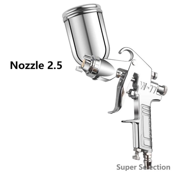 1000ml Pneumatic Spray Gun, Professional HVLP Paint Sprayer With 3 Nozzles (2.0/2.5/3.0mm) And Quick-Connect, For Car, Furniture, DIY Painting & Wood Finishing,UP- 400ML-2.5,1