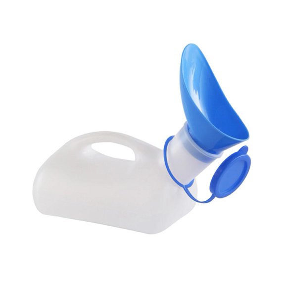 1000ml Portable Urinal For Adults Bedside Commode Toilet White Easy Clean Comfortable Urine Collector For Elderly Sick Bedridden Use