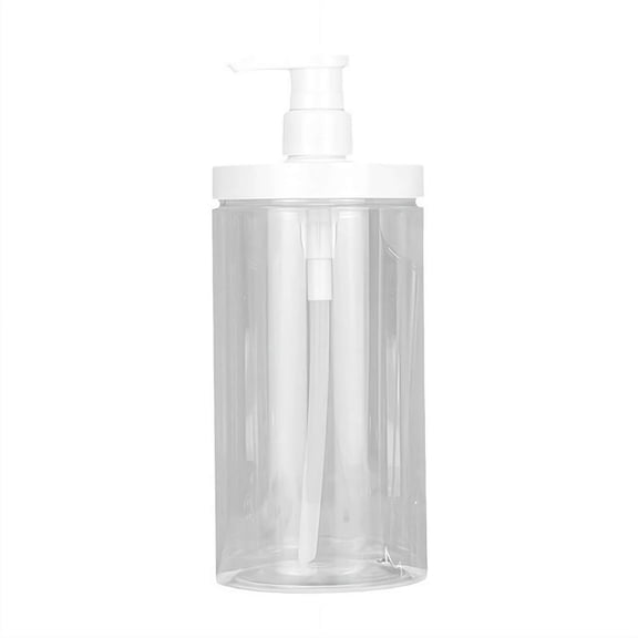 1000ml Pump Bottle Dispenser Wide Mouth Clear Shower Soap Dispenser Refillable PET Storage Bottle