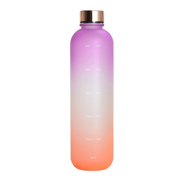 1000ml Water Bottle with 32oz Motivational Reusable Fitness Sport Outdoor Travel Leakproof Frosted Bottle
