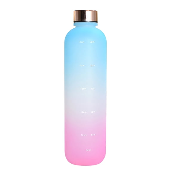 1000ml Water Bottle with 32oz Motivational Reusable Fitness Sport Outdoor Travel Leakproof Frosted Bottle