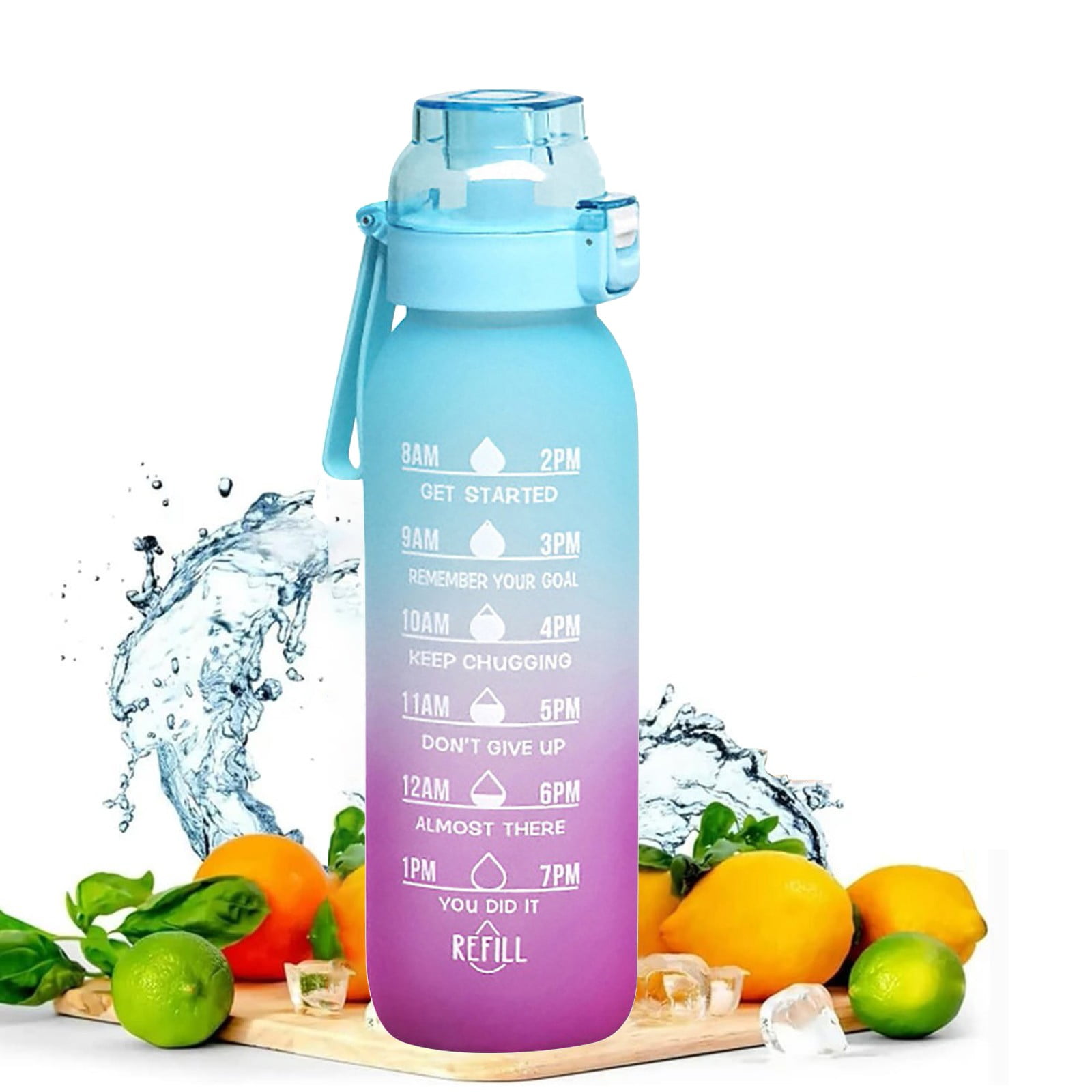 1000mlWater Bottle With Straw, BPA-Free Sports Bottle, Dishwasher, Safe ...