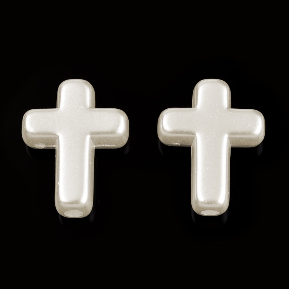 1000pc Plastic Imitation Pearl Beads Creamy White 15.5x12x4.5mm Hole: 2mm