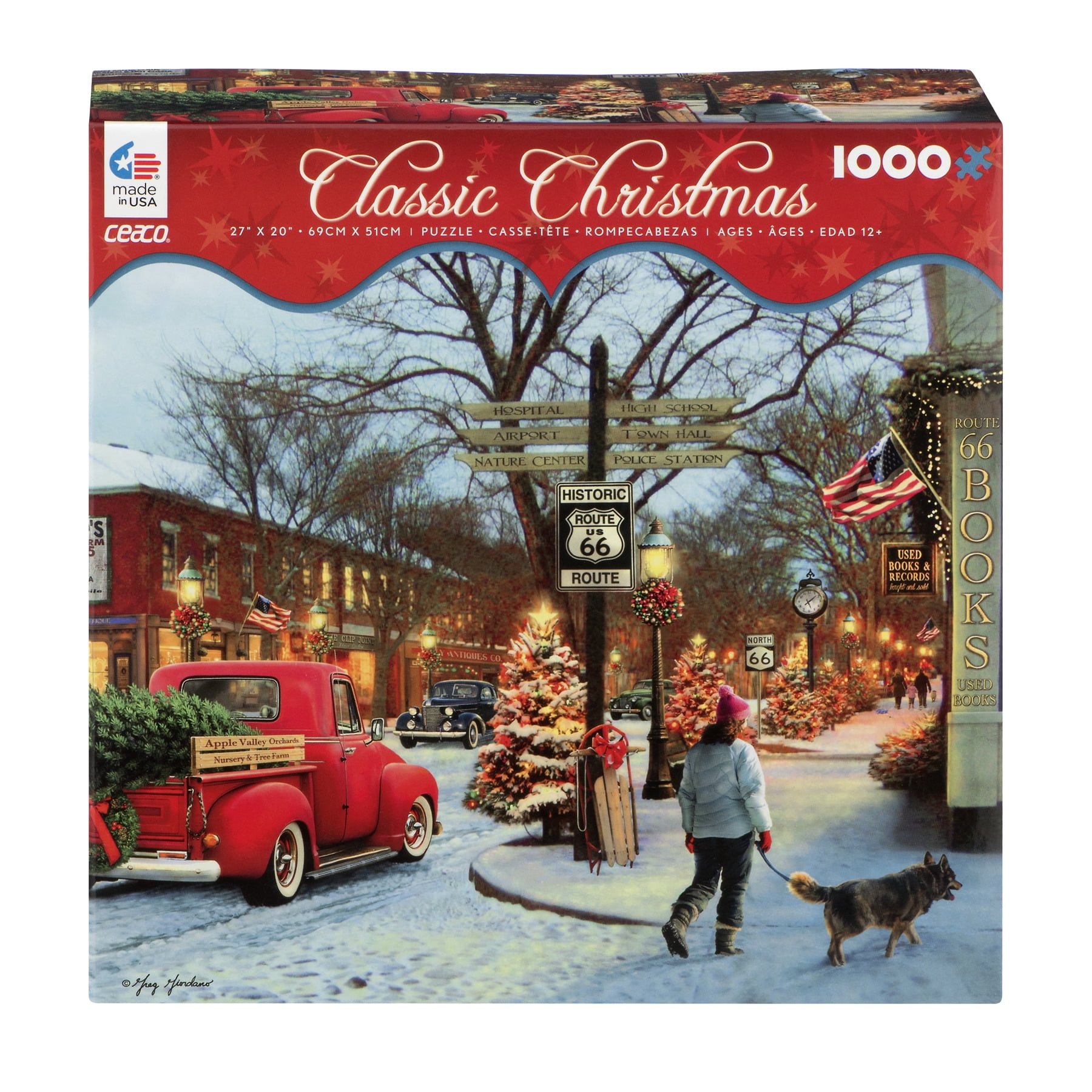 1000pc Christmas Route 66 Classic