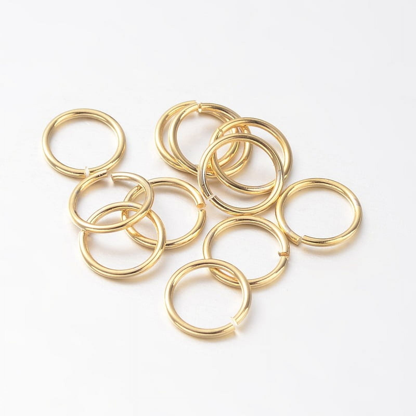 1000pc Eco-Friendly PVD Vacuum Plating & Long-Lasting Plated Brass Open Jump Rings Golden 19 Gauge 6x0.95mm Inner Diameter: 4.4mm