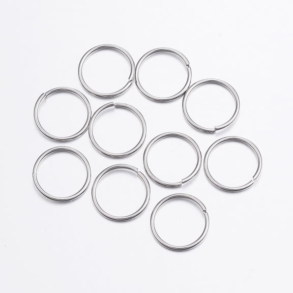 1000pcs 12mm Diameter Stainless Steel Open Jump Rings O Ring Closed but Unsoldered Split Rings Metal Connector Loops