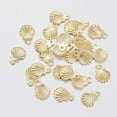 thumbnail image 1 of 1000pcs 304 Stainless Steel Shell golden 7.5x5.5x0.8mm Hole: 0.8mm, 1 of 2