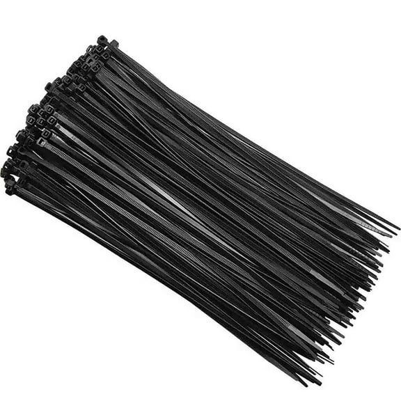 ETEREAUTY 1000Pcs Black Nylon Cable Tie Durable Weather Resistant Wire Organizer
