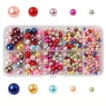 thumbnail image 1 of 1000pcs 4-10mm Assorted 10 Colors No Hole Round Ball Bead Scrapbooking Craft DIY Beads Decoration + Plastic Box (Assorted Colors, 4-10mm), 1 of 4