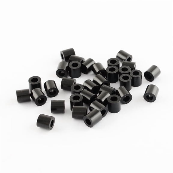 1000pcs 5mm Melty Beads PE Fuse Beads Small DIY PE Beads Tube Black 5x5mm Hole: 3mm