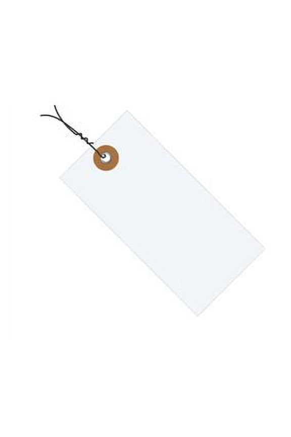 1000pcs #8 6 1/4" x 3 1/8" Tyvek Manila Shipping Tags - Pre-Wired [Easily Identify, Address Items]