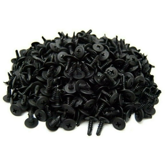 1000pcs #8 x 1/2" Phillips Wafer Head Tek Black Oxide Self Tapping Screws