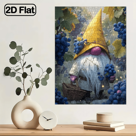 1000pcs Adult Jigsaw Puzzle, 29.4*19.6 Inches Large Size, Gnome Puzzle for DIY Creative Fun with Family and Friends. Perfect as a Stress-Relief Gift.