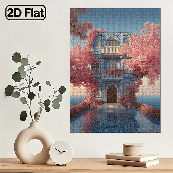 (1000pcs) Adult Mini Puzzles, with SenhanPhantom House Design - Scratch-Resistant, High Difficulty, Suitable for Adults, Family Entertainment, Home Decoration, Halloween, Christmas, And Gift Ide