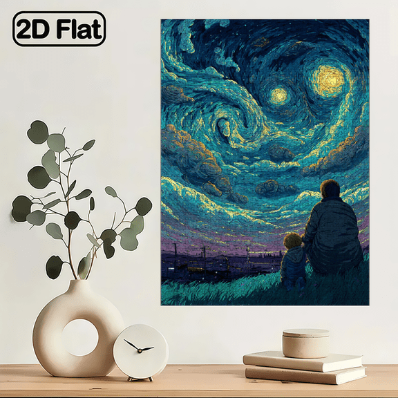 (1000pcs) Adult Mini Puzzles, with Vortex Cloud Accompanying Solitary Shadow Design - Scratch-Resistant, Challenging, Suitable for Adults, Family Entertainment, Home Decoration, Christmas, And G