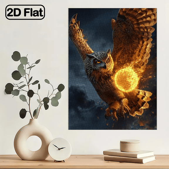 A 1000pcs Adult Puzzle, Measuring 29.4X19.6 Inches, Featuring an Owl Design, Perfect for Creative Fun with Family And Friends. an Ideal Choice for Birthday Or Holiday Stress Relief GiftsAn And