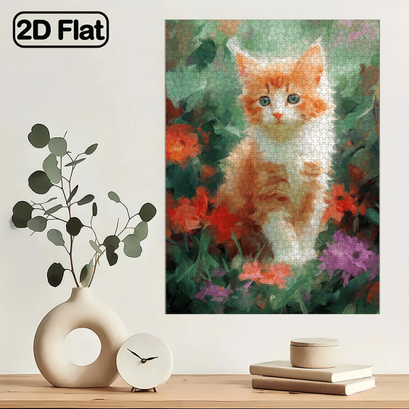 1000pcs Adult Puzzle - Pixel Style Volcanic Eruption Flowing Lava Surrounded by Trees and Rivers Ideal for Holiday and Birthday Gifts Home Decor Leisure. 29.4*19.6 in