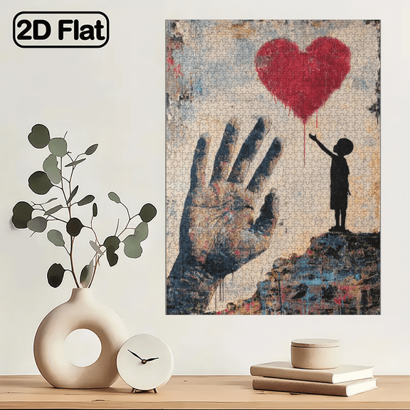 1000pcs Art Puzzle Large Size, Frameless, Family Interactive Game, Recycled Cardboard, Beginner Skill Level, Portable, Rectangular Shape, Mixed Colors.29.4*19.6in