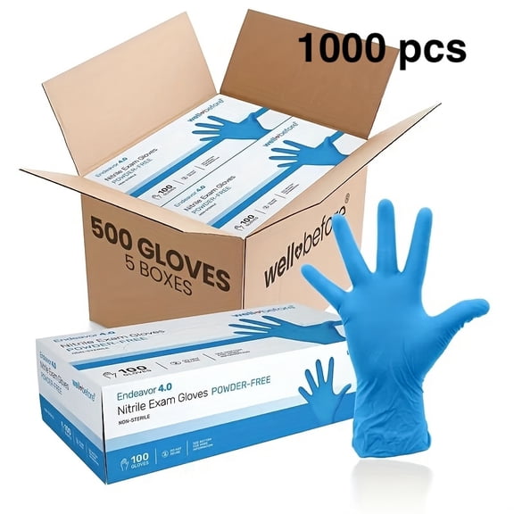 1000pcs, Blue Disposable Gloves, Flexible and Snug Fit, Chemical Resistant, Latex-Free Formula, Designed for Maintenance Teams, Suitable for Household Cleaning, Spray Painting, Car Washing