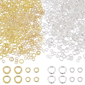 1000pcs Closed Jump Rings 4.5mm 3mm Metal Ring Cabochons Jewelry Making Rings Round Nail Art Cabochons Earring Necklace Bracelet Jewelry