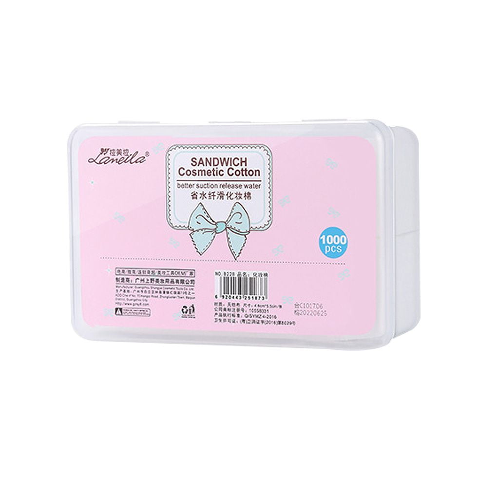 1000pcs Cosmetic Non-woven Cotton Eyeshadow Mascara Makeup Remover Cotton Facial Square Pad
