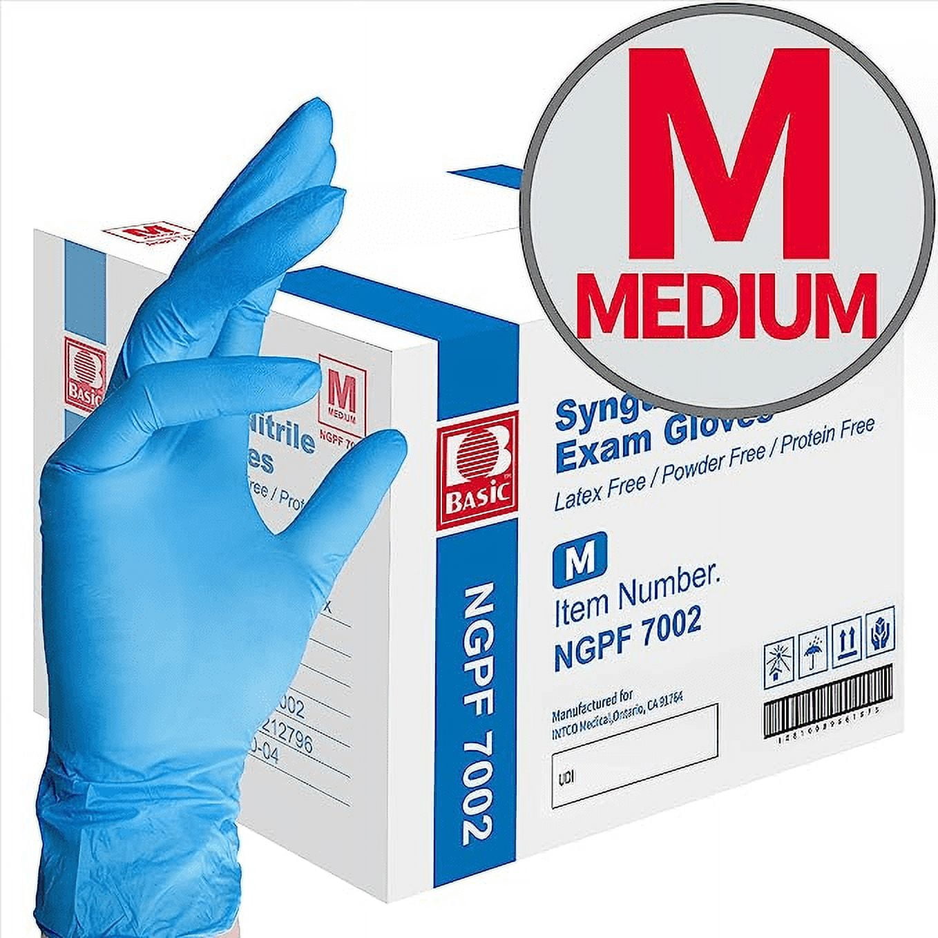 Synguard 1000pcs Grade Synthetic Nitrile Gloves, Disposable Medical