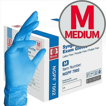1000pcs Disposable Synguard Nitrile Gloves Medical Exam Gloves Latex Powder Free Size m
