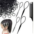 1000pcs Elastic Hair Rubber Bands with Hair Tail Tools Set 1000pcs