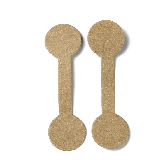1000pcs Folding Blank Kraft Paper Jewelry Price Tags Writable Adhesive Jewelry Label Tag for Rings Necklace Bracelet Round Tan 5.1x1.4x0.01cm