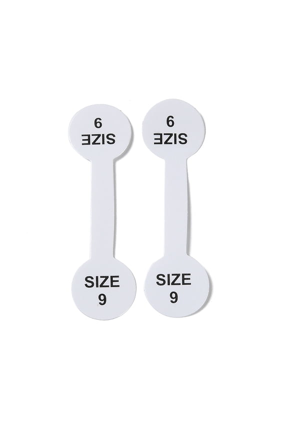 1000pcs Folding Paper Ring Size Sticker Size 9 Adhesive Ring Size Label Tag Round White 5.1x1.4x0.01cm