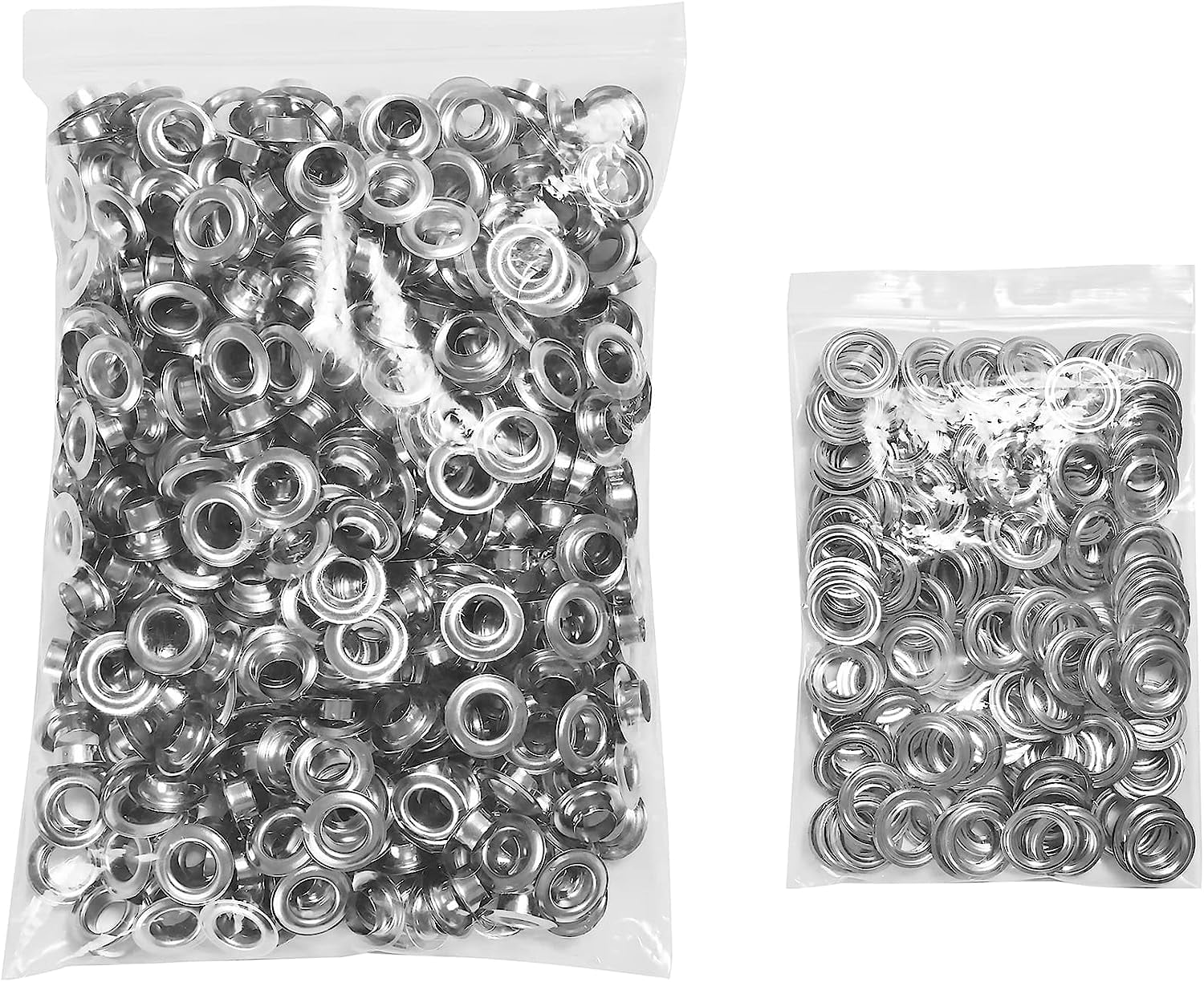 1000pcs Grommets 3/8 I h (10mm) Washers and Grommets Kit for Grommet Tool, Banner & Posters Metal Grommets Eyelets for Fabric Clothes Leather Belt Pu hing