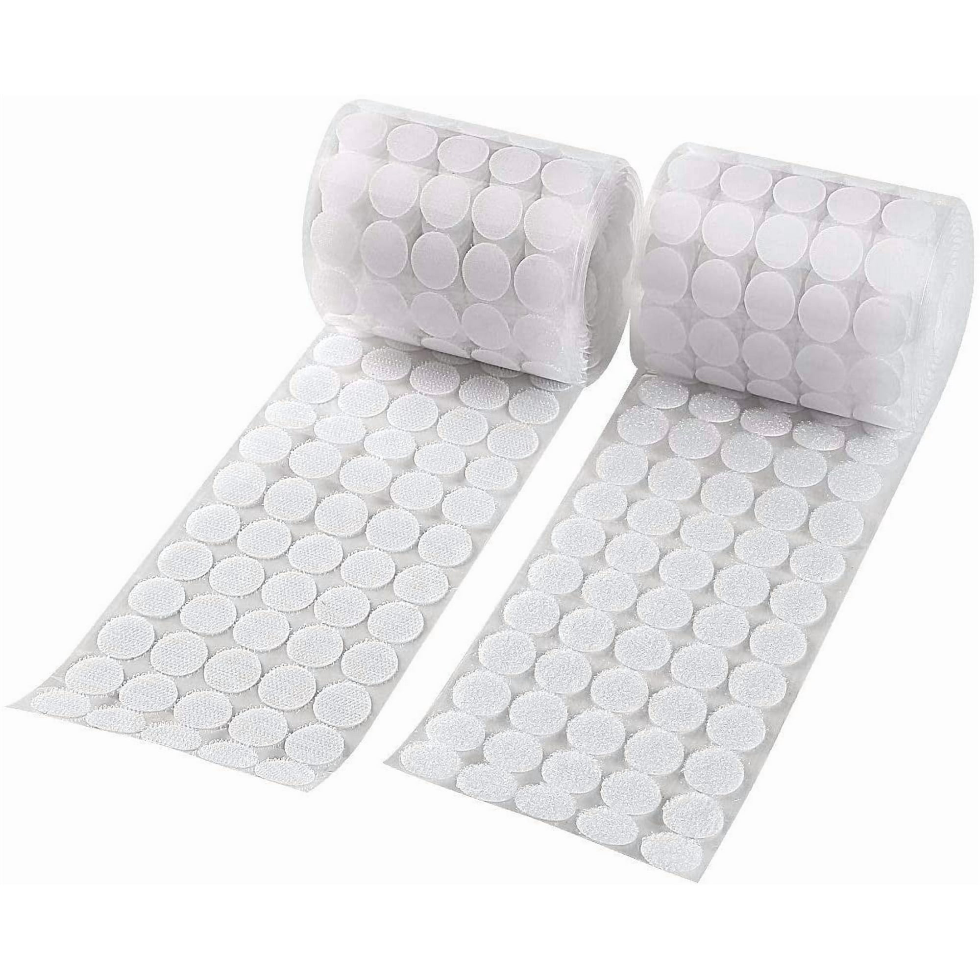 1000pcs Hook and Loop Dots 3/4 in Diameter Sticky Back Dots Heavy Duty Self Adhesive Dot Tapes for School Classroom(White)