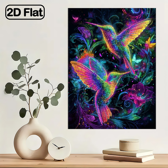 1000pcs Hummingbird Fantasy Jigsaw Puzzle Suitable for adult, 29.4X19.6 inch, Vibrant Multicolor Paper Puzzle with Intermediate Challenge, Portable Rectangular Brain for.