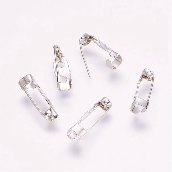 1000pcs Iron Brooch Findings Back Bar Pins Nickel Free Platinum 5x20x5mm