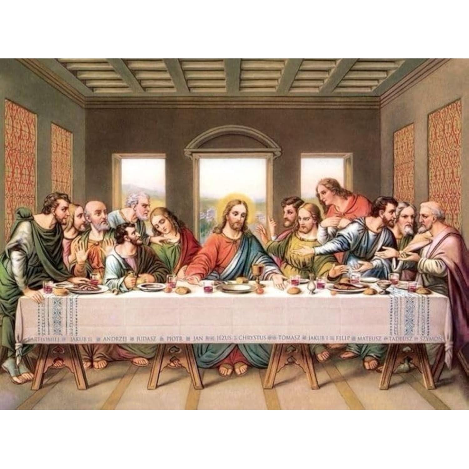 1000 Piece Jigsaw Puzzle For Adults - The Last Supper Christ Jesus, Wooden Brain Teaser Puzzle