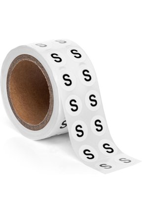 1000pcs Letter S Stickers, 0.5" Letter Sticker Dot Labels for Organization, Inventory, 1000/roll