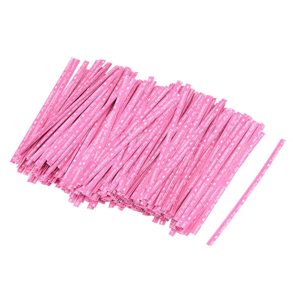 1000pcs Long Strong Paper Twist Ties 3.15 Inch Fit Tying Gift Bags Art Craft Ties Manage Cords Red