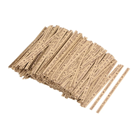 1000pcs Long Strong Paper Twist Ties 3.15 Inch Quality for Tying Gift Bags Art Craft Ties Manage Cords Coffee