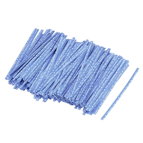 1000pcs Long Strong Paper Twist Ties 3.15 Inch for Tying Gift Bags Art Craft Ties Manage Cords Blue