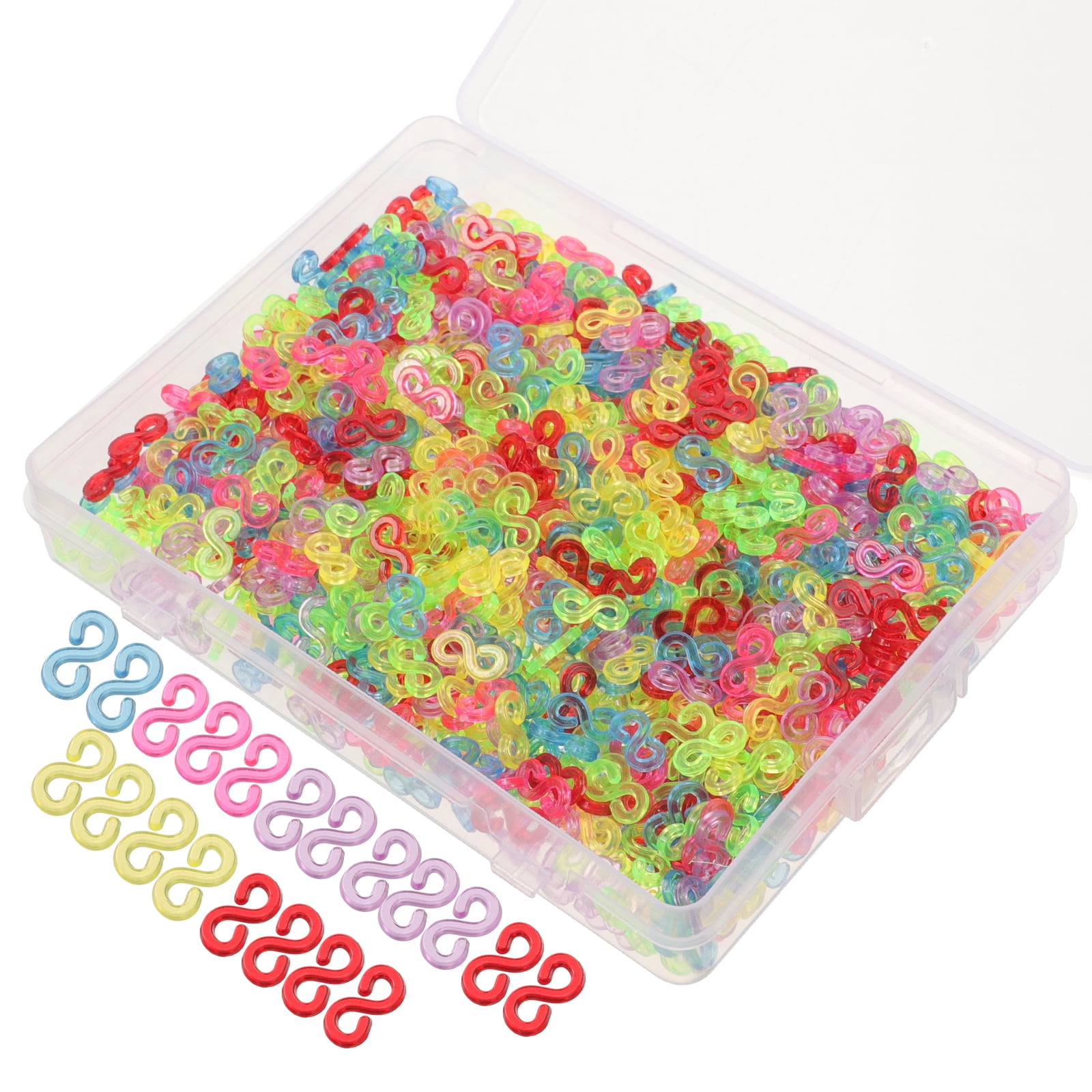 1000pcs Loom Rubber Band Clips Bracelet Making Clip Rubber Band S Clips Bracelet Hooks Clasps