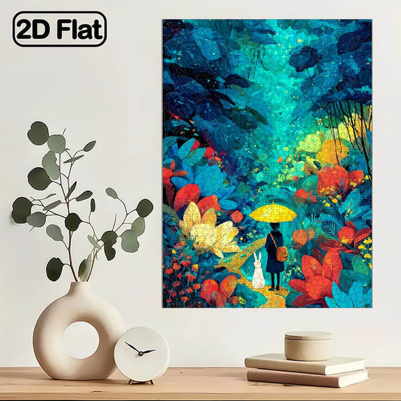 1000pcs Magical Forest Jigsaw Puzzle Suitable for - Cardboard Picture with Whimsical Forest Scenes, Relax Game for, Couples Gamers.29.4*19.6 in