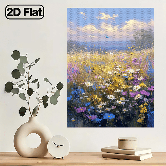 1000pcs Mini Jigsaw Puzzle with Meadow Butterfly Shadow Design - Scratch-resistant, High Difficulty, Suitable, Family Entertainment, DIY Home Decor, Halloween, Christmas, and as Brain-challengin