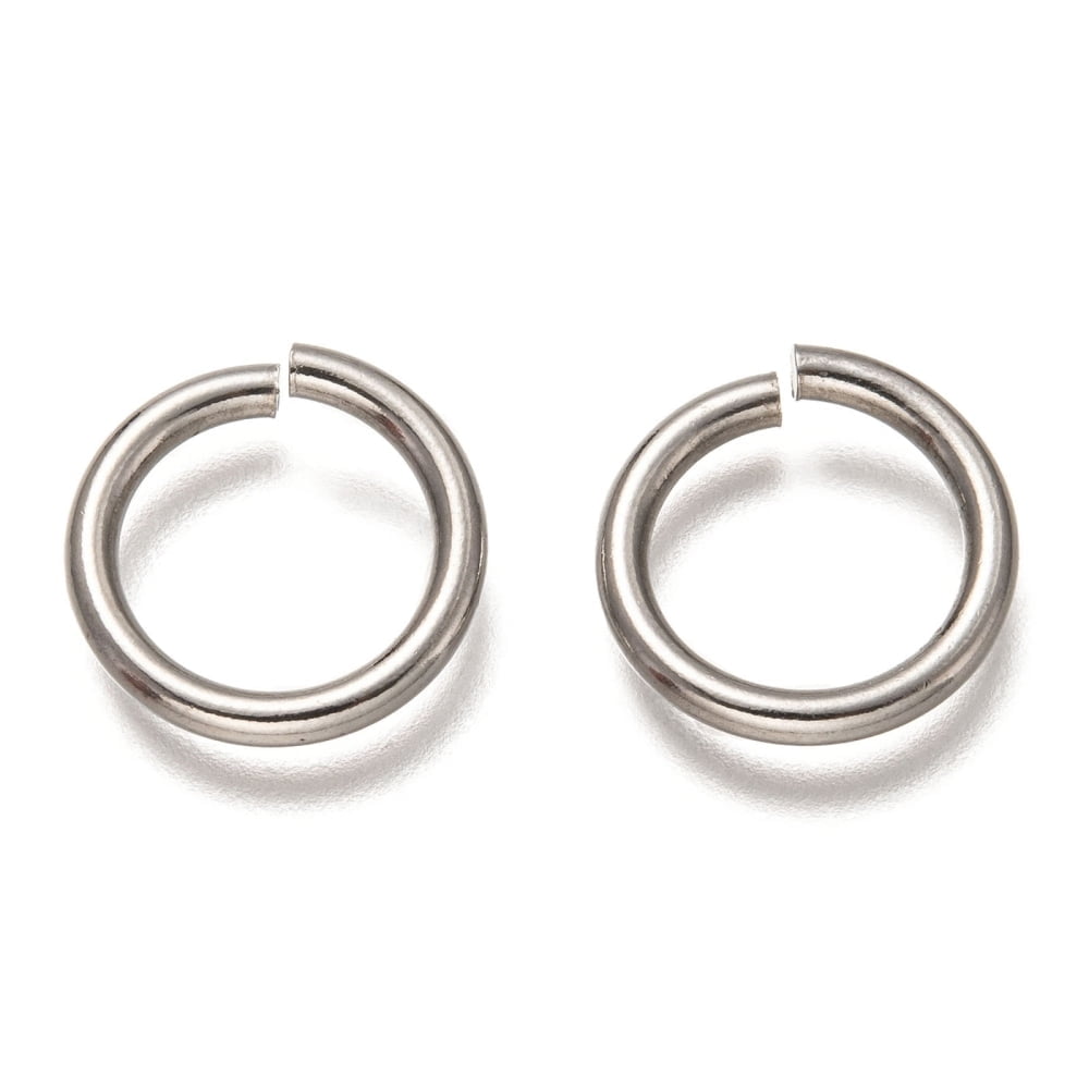 1000pcs Non-Tarnish 304 Stainless Steel Jump Rings Open Jump Rings Round Ring Stainless Steel color 15x2mm Inner Diameter: 11mm