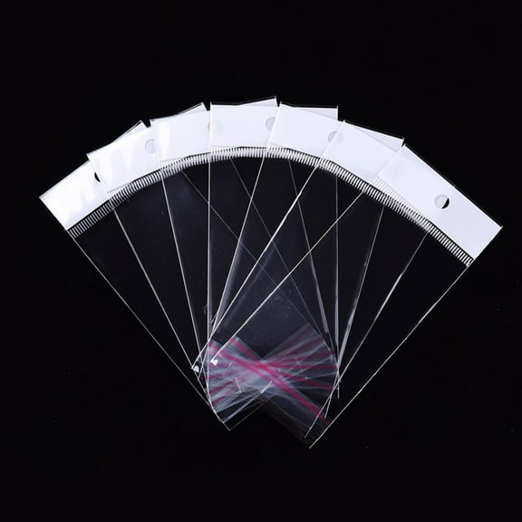 1000pcs OPP Cellophane Bags Rectangle Clear 14x6cm Unilateral Thickness: 0.045mm Inner Measure: 8.7x6cm