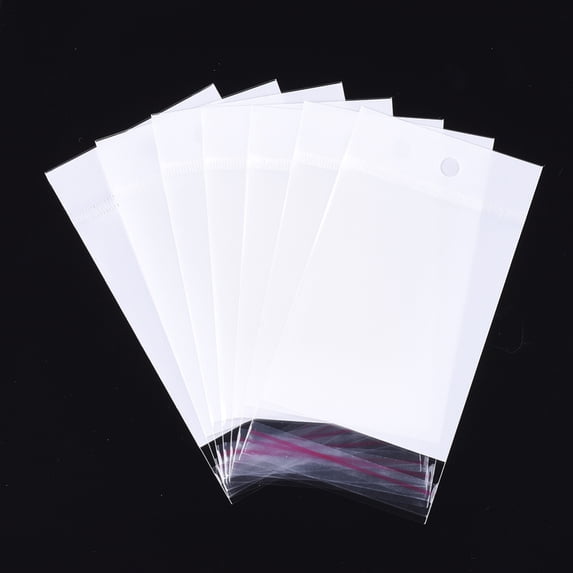 1000pcs Pearl Film Cellophane Bags OPP Material Self-Adhesive Sealing White 13.5~14x7cm Unilateral Thickness: 0.045mm Inner Measure: 8.5~9x7cm