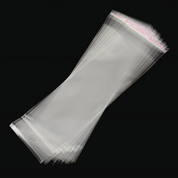 1000pcs Rectangle OPP Cellophane Bags Clear 21.5x6cm Unilateral Thickness: 0.035mm Inner Measure: 16.5x6cm