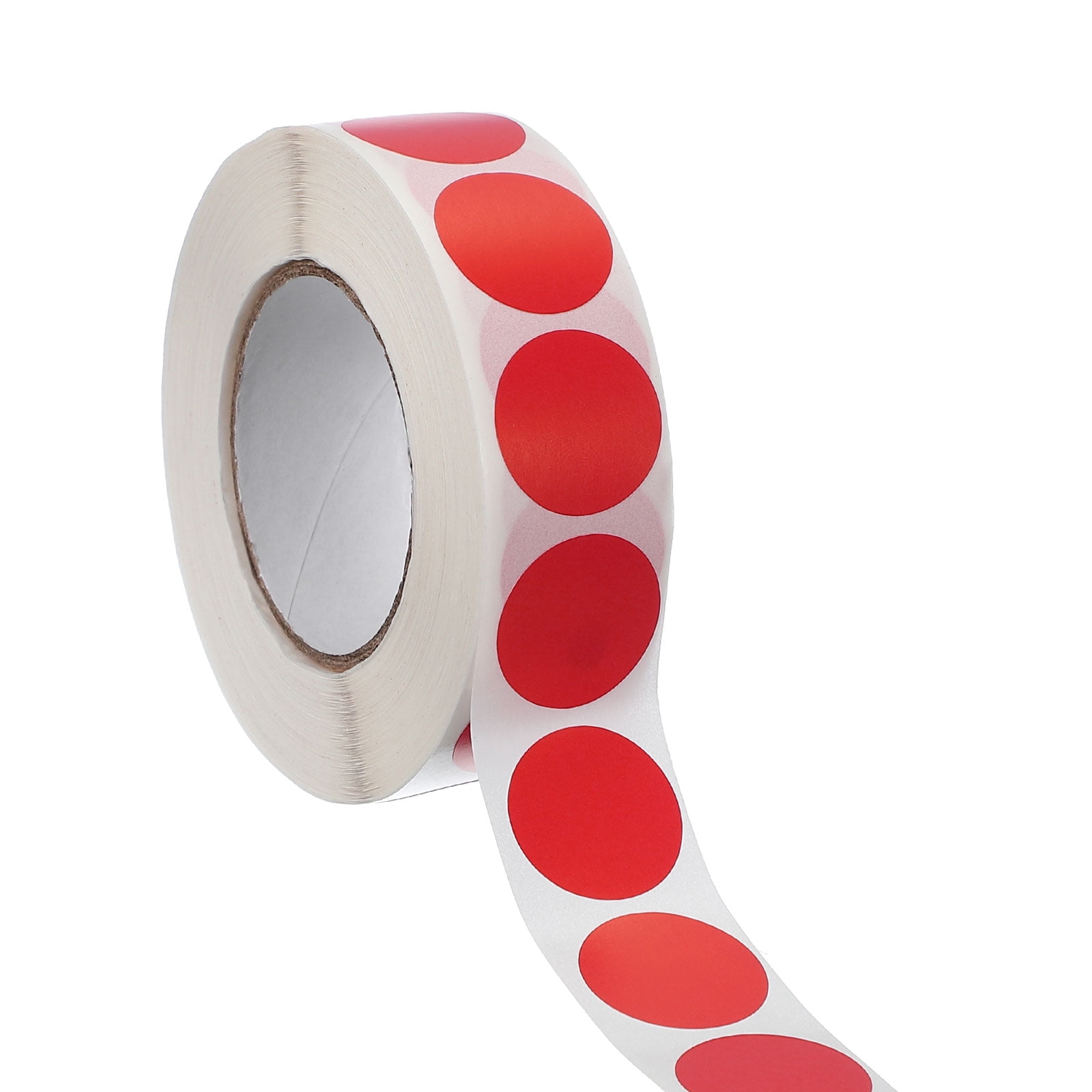 Red Sticker Labeler 1000pcs Red Round Stickers Roll 0.75 Inch Self-Adhesive Coding Label ...