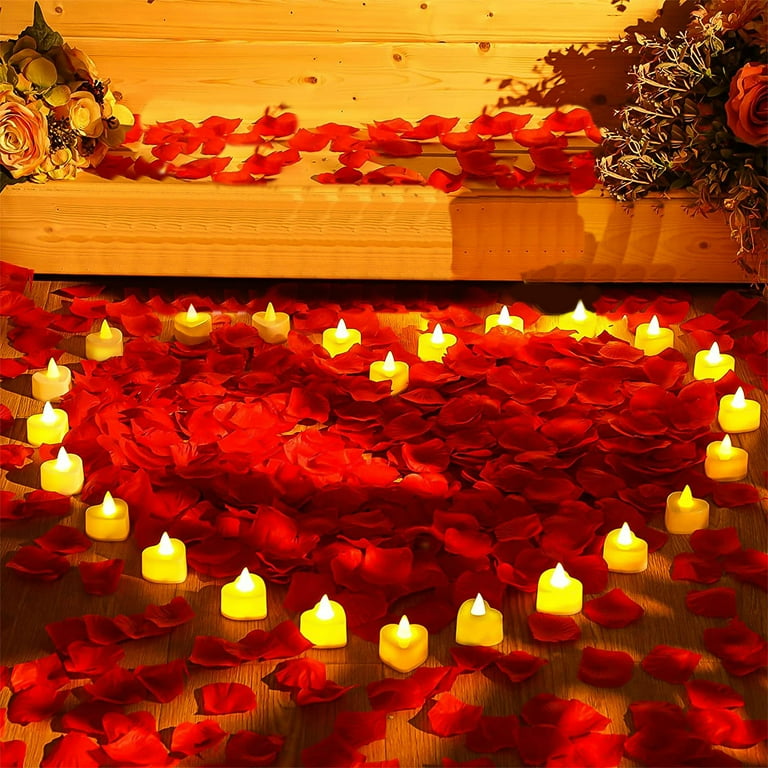 200 Deep Red Silk Rose Petals Valentine Wedding Anniversary Decorations, 25  - Fry's Food Stores