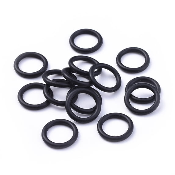 1000pcs Rubber O Ring Connectors Linking Ring Black about 13mm in diameter 2mm thick 9mm inner diameter